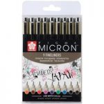 Sakura Pigma Micron 05 Fineliner Pen Set Assorted Colour | Pack of 9