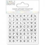 Simply Creative Stamp Set Alphabet Letters Typewriter Font | Set of 64