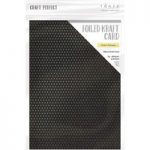 Craft Perfect by Tonic Studios A4 Foiled Kraft Card Golden Polkadot | 5 Sheets