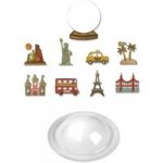 Sizzix Thinlits Tiny Travel Globe Die & Dimensional Domes Bundle