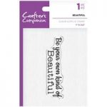 Crafter’s Companion Clear Acrylic Stamp Beautiful Sentiment | Inspirational Sayings Collection