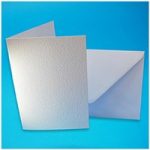 Craft UK C5 Hammered Card Blanks & Envelopes White | Pack of 25