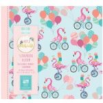 First Edition Scrapbook Album Let’s Celebrate Flamingos 8in x 8in | 20 Refillable Pages