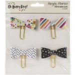 Simple Stories Paper Bow Decoration Clips Oh Happy Day! | Pack of 4