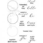 Julie Hickey Designs Stamp Set Circle Sentiment | Set of 14