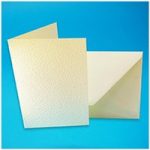 Craft UK C5 Hammered Card Blanks & Envelopes Ivory | Pack of 25