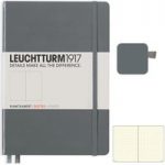 Leuchtturm1917 Anthracite Medium Notebook & Pen Loop Bundle | Dotted