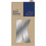 Papermania Bare Basics Metal Letters – K Silver