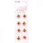 Dovecraft Premium Heart Metal Charms Happy You | Pack of 8