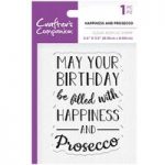 Crafter’s Companion Clear Acrylic Stamp Happiness and Prosecco