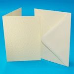 Craft UK C6 Card Blanks & Envelopes Ivory Hammered | 50 pack