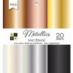 DCWV Cardstock Stack 6in x 6in Metallics Foil Solid | 20 Sheets