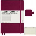 Leuchtturm1917 Port Red Medium Notebook & Pen Loop Bundle | Ruled