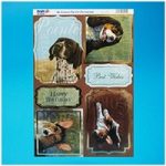 Craft UK A4 Dogs Happy Birthday Rectangle Toppers