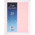 Craft UK Essentials A4 Card Pink | 20 pack