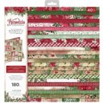 Crafter’s Companion Nature’s Garden 12in x 12in Paper Pad 40 Sheets | Poinsettia Perfection