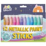 Craft Planet Paint Sticks Metallic | Pack of 12