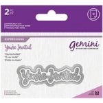 Gemini Die Set Expressions You’re Invited Sentiment | Set of 2