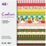 Crafter’s Companion Printed Paper Pad Detailed Decorations 6in x 6in | 48 Sheets