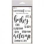 Ranger Letter It Stamp Set Baby Sentiments Clear 4in x 6in | Set of 9