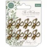 Craft Consortium Herb Scissors Metal Charms Pack of 8 | The Herbarium Collection
