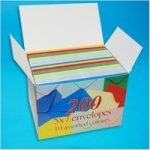 Craft UK 5in x 7in Coloured Envelopes in 10 Assorted Colours | Pack of 200
