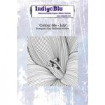Indigoblu Colour Me Lily A6 Mounted Rubber Stamp