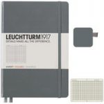 Leuchtturm1917 Anthracite Medium Notebook & Pen Loop Bundle | Squared