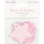 Dovecraft Printed Tags Back to Basics Pretty Petals | Pack of 12