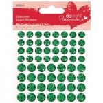 Papermania Shimmer Dome Stickers – Green (Pack of 60)