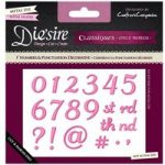 Crafter’s Companion Diesire Numbers and Punctuation Decorative 1in | 20pc