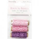 Dovecraft Twine 10m Back to Basics Pretty Petals | Pack of 3