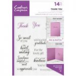 Crafter’s Companion Stamp Set Thank You Set of 14 | Sentiment & Verses