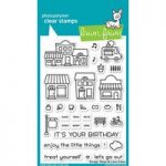 Lawn Fawn Clear Stamp Set Village Shops Set of 32 | 4in x 6in