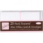 Anita’s 4in x 4in Mini Textured Cards & Envelopes White | Pack of 25