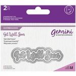 Gemini Die Set Expressions Get Well Soon Sentiment | Set of 2