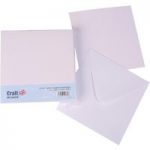 Craft UK 8inx8in Card Blanks & Envelopes White | 25 pack