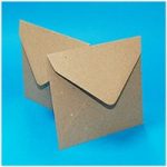 Craft UK 5in x 5in Kraft Envelopes 140gsm | Pack of 50
