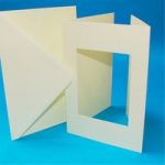 Craft UK C5 300gsm Card Blanks & Envelopes 3 Fold Rectangle Aperture Ivory | 10 pack