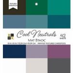 DCWV Cardstock Mat Stack 6in x 6in Cool Neutrals | 42 Sheets