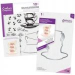 Crafter’s Companion Floral Tea Cups Layering Stamp & Outline Die Bundle