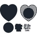 Paper Boutique Die Set All You Need Is Love Sentiment | Set of 5