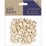 Papermania Bare Basics Wooden Hearts (200pcs)