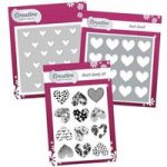 Creative Die, Stamp, & Stencil Set Heart | Geometric Shapes Collection