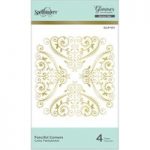 Spellbinders Glimmer Hot Foil Stamp Plate Fanciful Corners | Set of 4