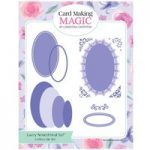 Card Making Magic Layering Die Set Nested Oval 5in x 7in Lacey Collection by Christina Griffiths