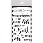 Ranger Letter It Stamp Set Wedding Sentiments Clear 4in x 6in | Set of 12