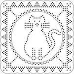 Scarlett Rose Crafts Pearly Pets Diamond Trail Design Disc Cute Cat