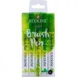 Ecoline Brush Pen Marker Set Green | Set of 5