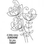 Woodware Polymer Stamp Bold Blooms Ginny with Sentiment Clear Set of 2 | 10.5cm x 17.5cm